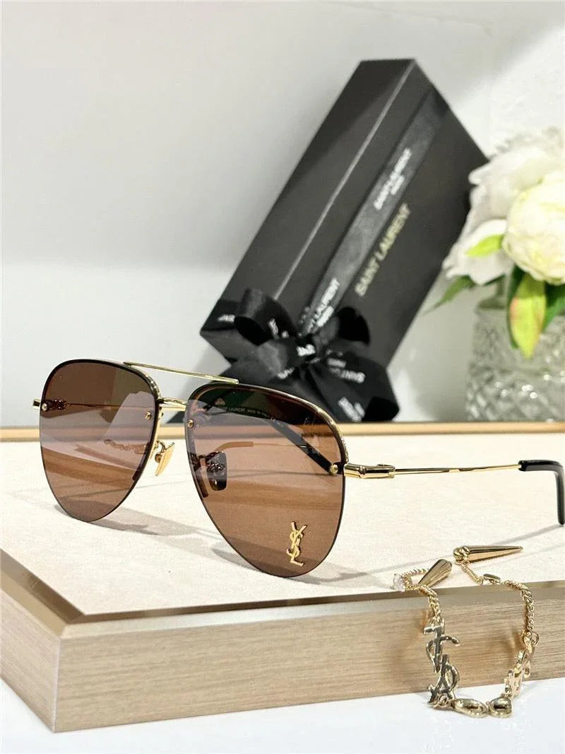 YSL Saint Laurent 11M Classic Sun Aviator Unisex Sunglasses ✨