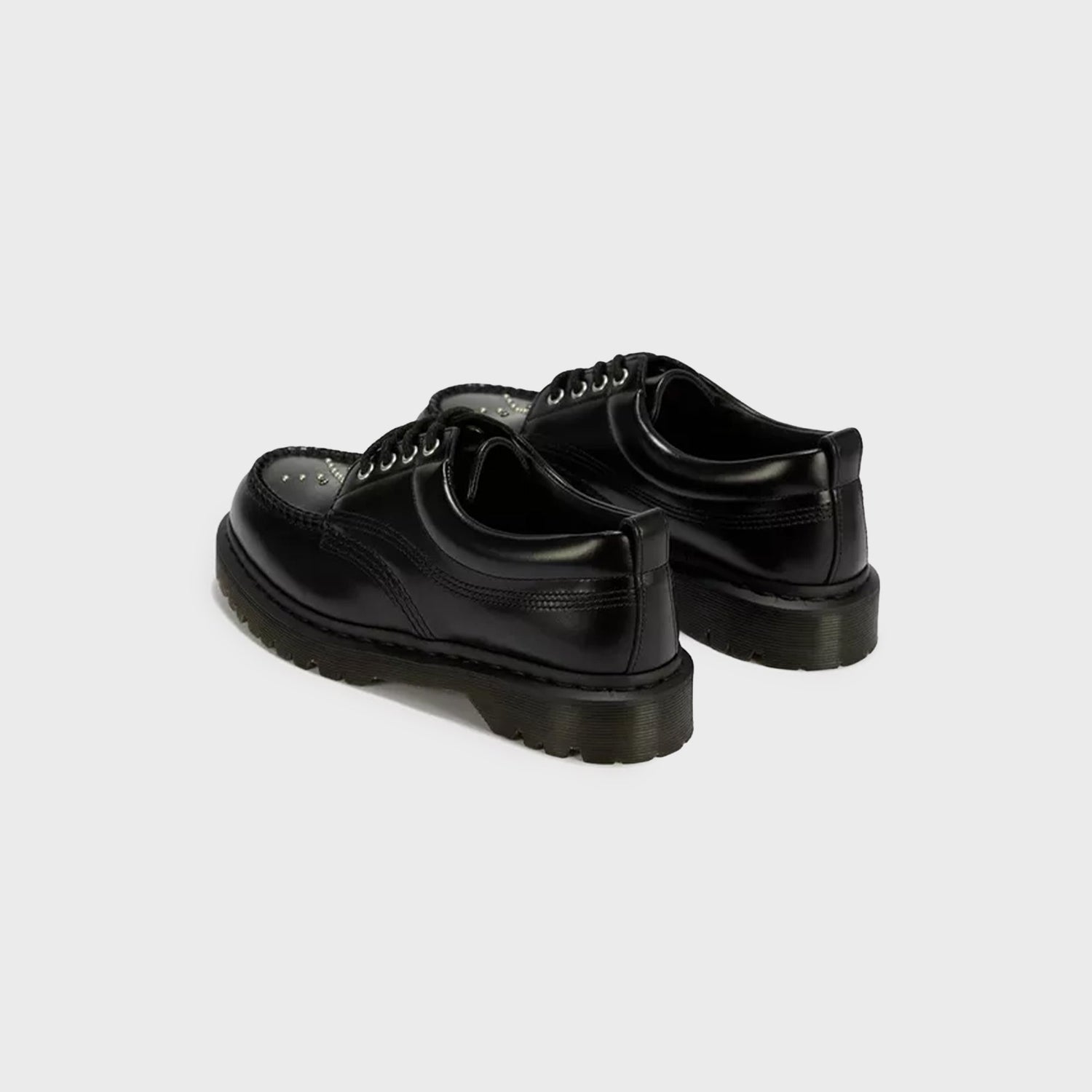 Dr. Martens Lowell Studded Analine Leather Moc Toe - Black Analine