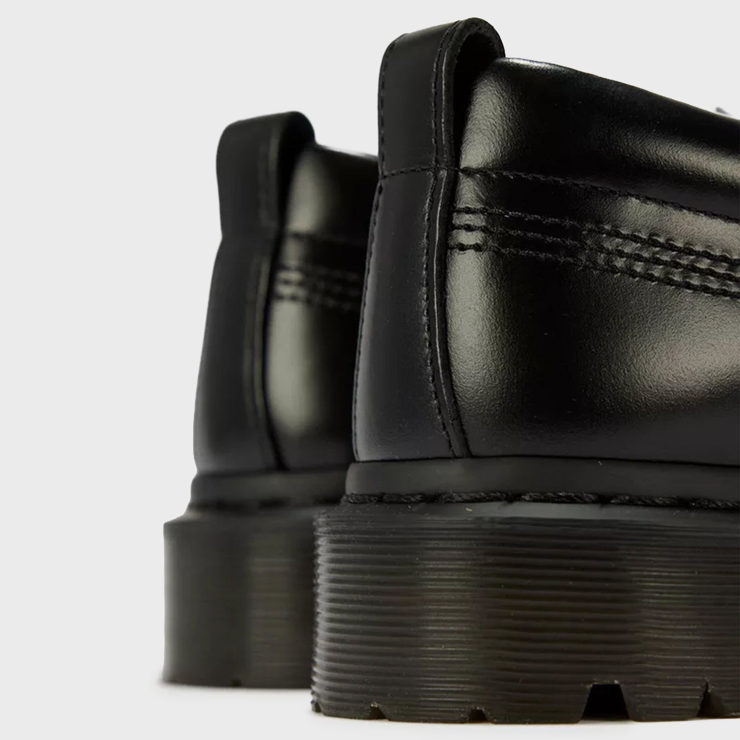 Dr. Martens Lowell Studded Analine Leather Moc Toe - Black Analine