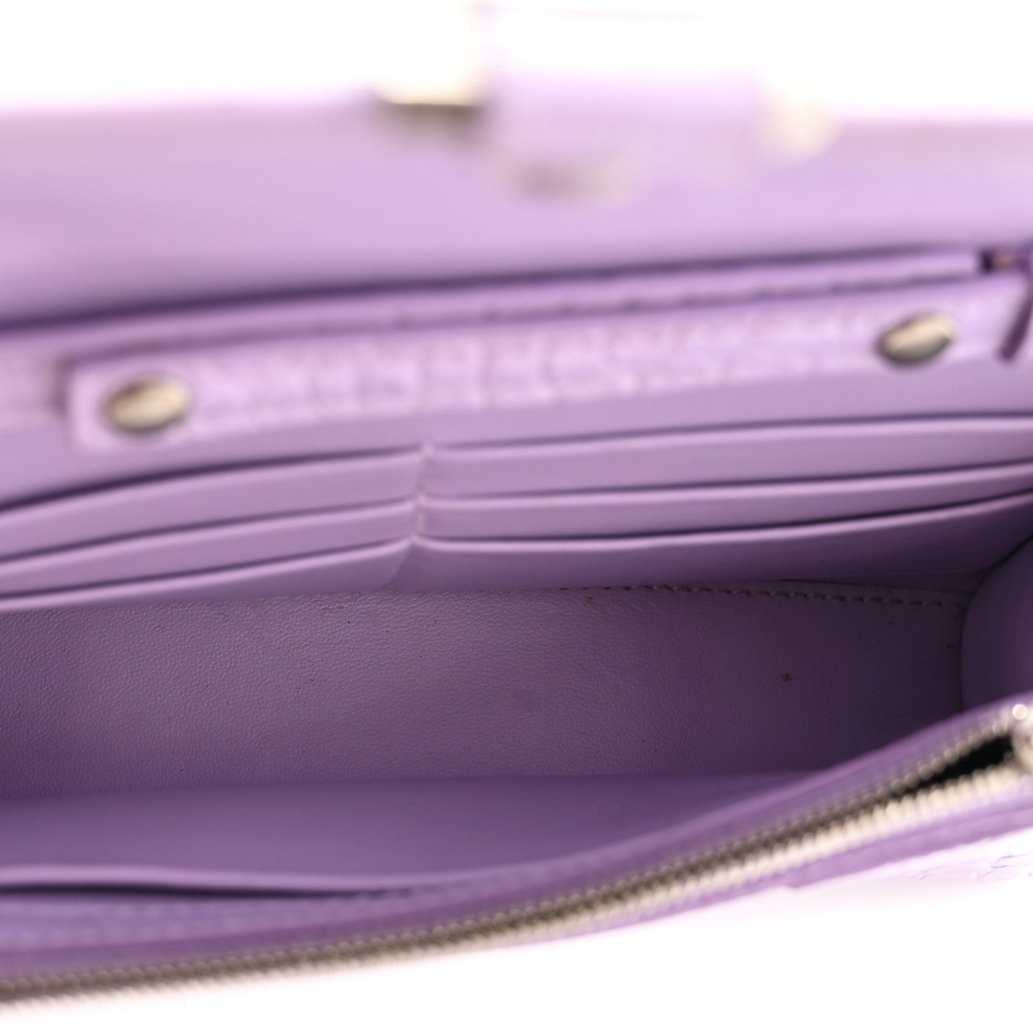 Shiny Calfskin Crocodile Embossed Hourglass Chain Bag Lilac