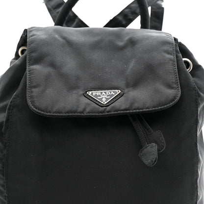 Nylon Vela Mini Cinch Backpack Black