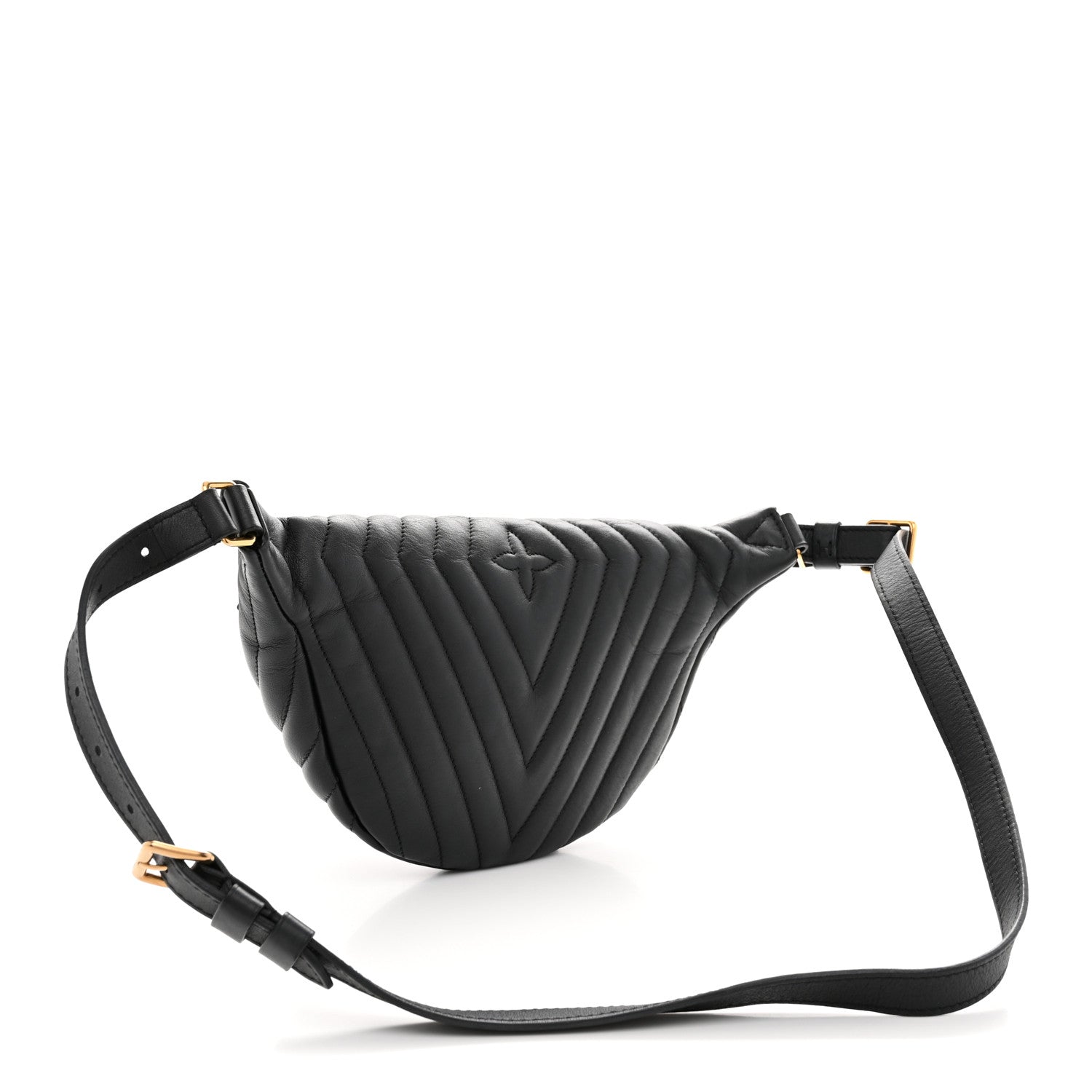 Calfskin Quilted New Wave Bumbag Black