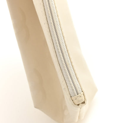 Nylon CC Cosmetic Pouch White