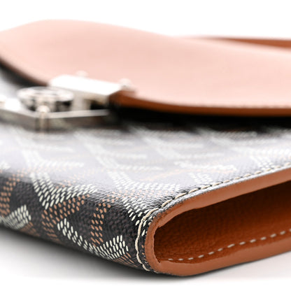 Goyardine Calfskin Chypre Wallet Pouch Black Gold