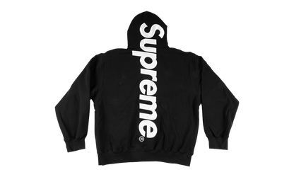 Satin Appliqué Hooded Sweatshirt "SS26 - Black" SU27029