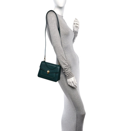 Nappa Monochrome Serpenti Forever Maxi Chain Crossbody Bag Green