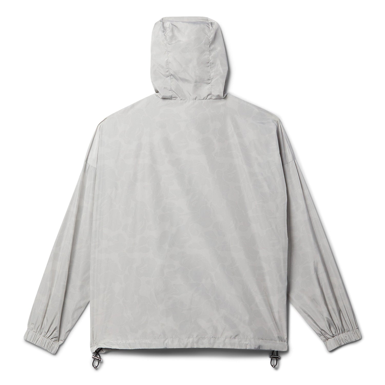 A Bathing Ape Solid Color Nylon Hooded Jacket (Gray)