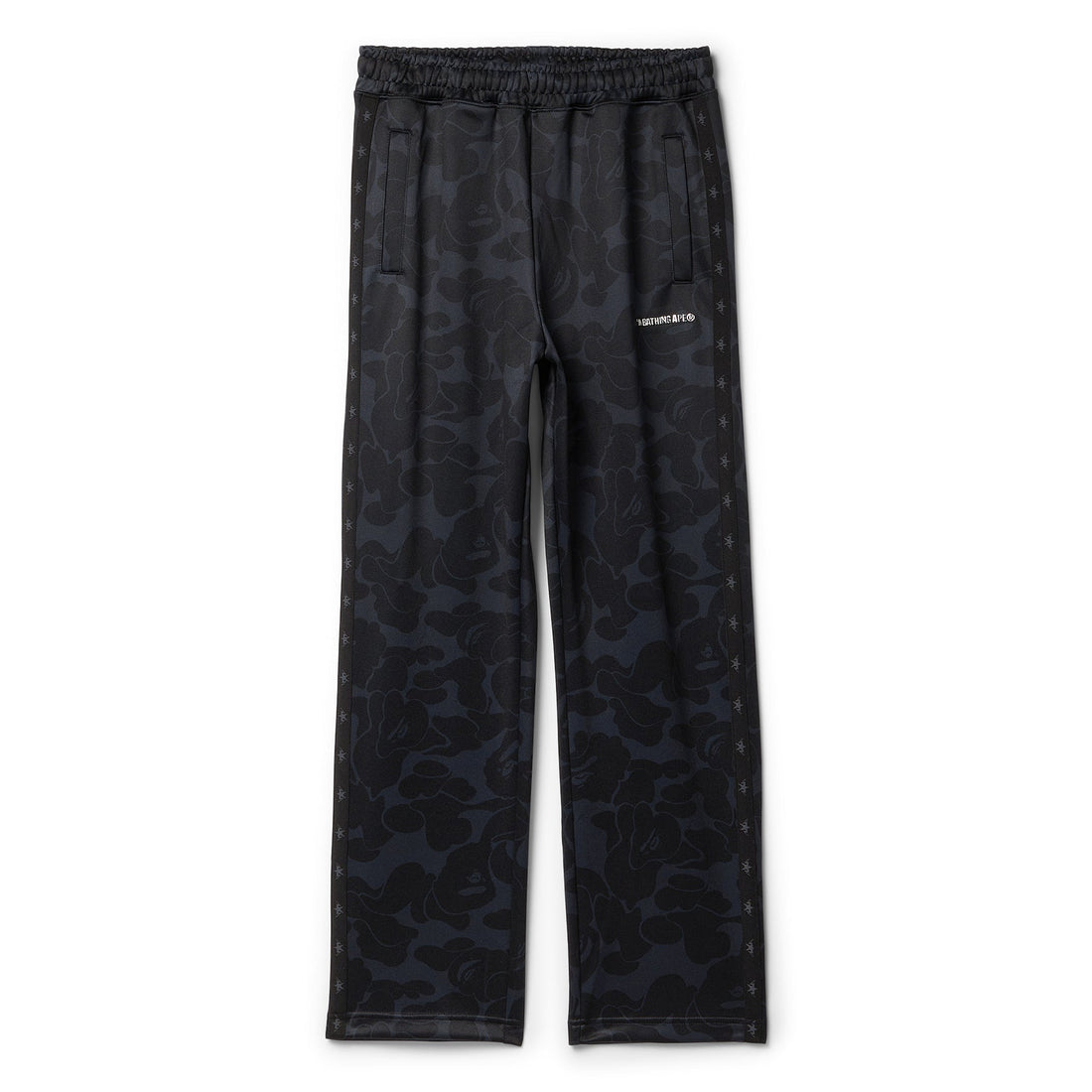 A Bathing Ape Solid Camo Bathing Ape Logo Relaxed Fit Sweat Pants (Black)