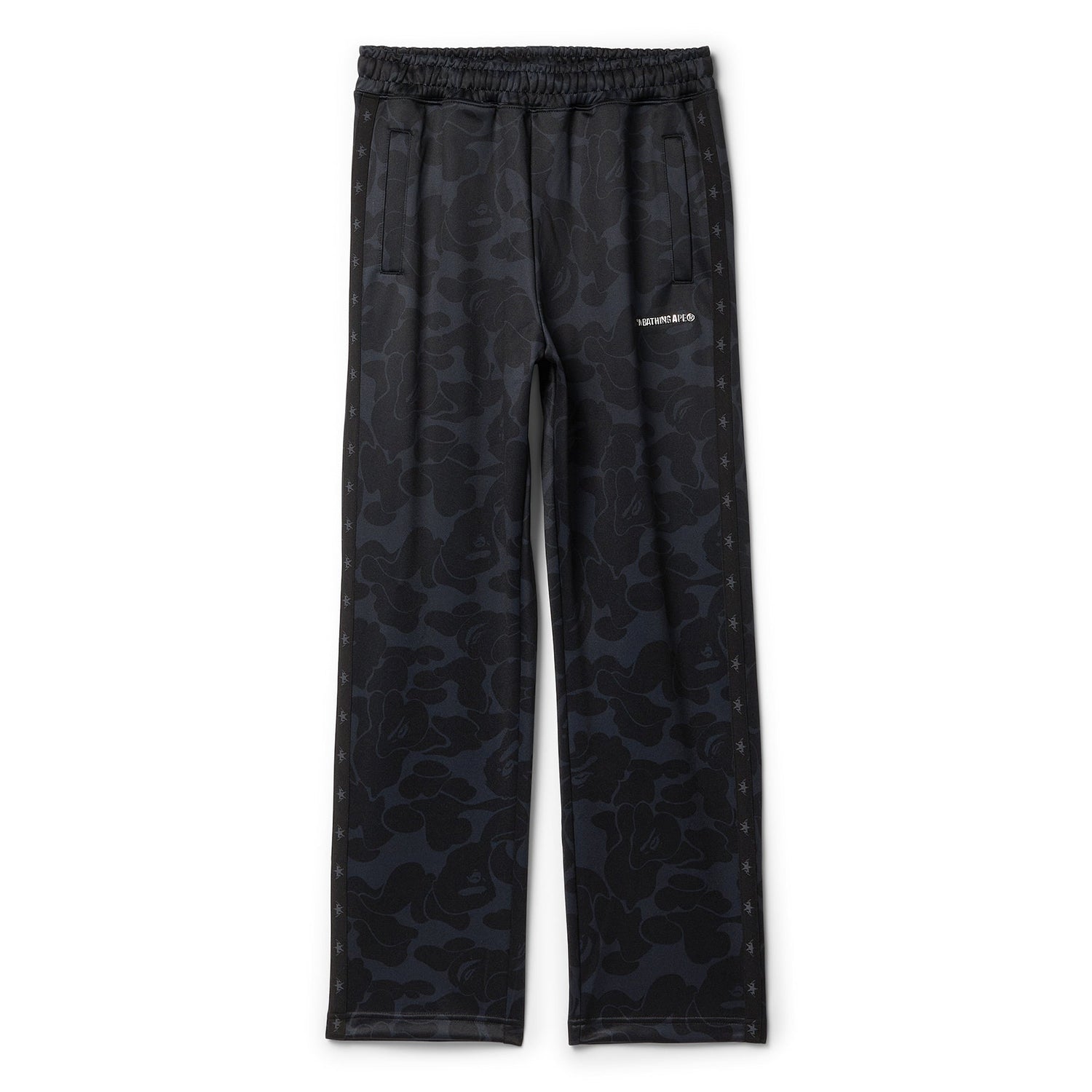 A Bathing Ape Solid Camo Bathing Ape Logo Relaxed Fit Sweat Pants (Black)