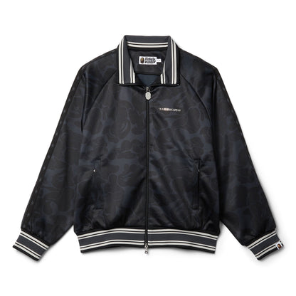 A Bathing Ape Solid Camo Bathing Ape Logo Relaxed Fit Track Jacket (Black)