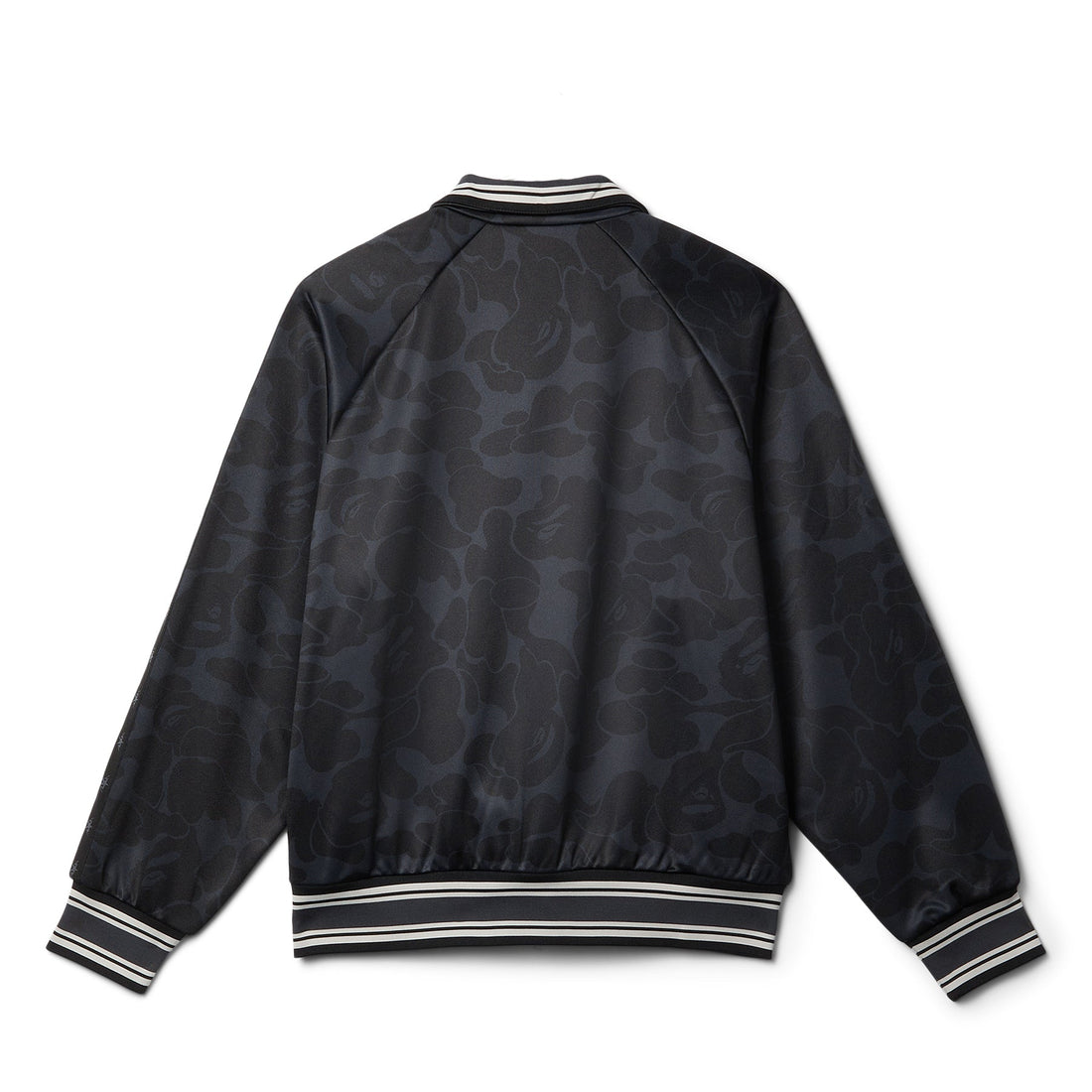 A Bathing Ape Solid Camo Bathing Ape Logo Relaxed Fit Track Jacket (Black)