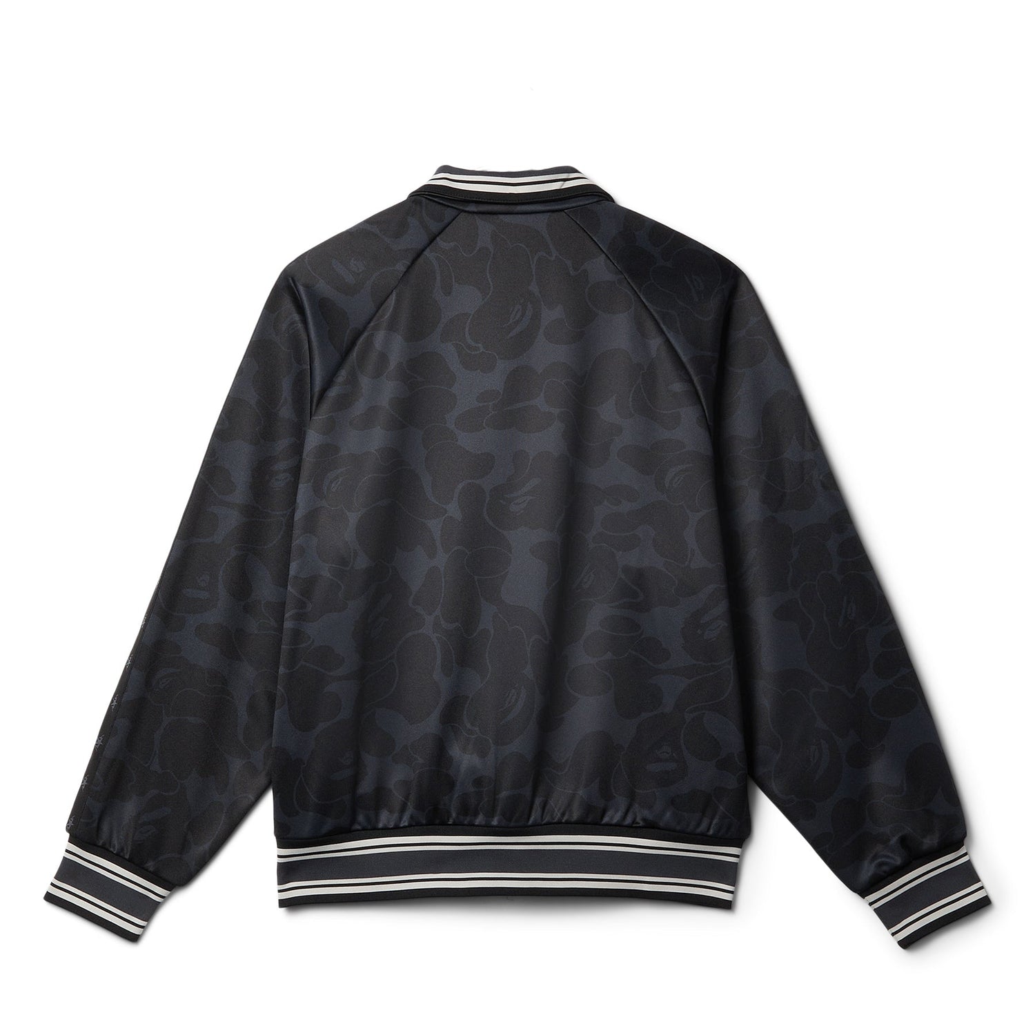 A Bathing Ape Solid Camo Bathing Ape Logo Relaxed Fit Track Jacket (Black)