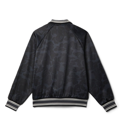 A Bathing Ape Solid Camo Bathing Ape Logo Relaxed Fit Track Jacket (Black)