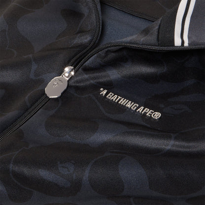 A Bathing Ape Solid Camo Bathing Ape Logo Relaxed Fit Track Jacket (Black)
