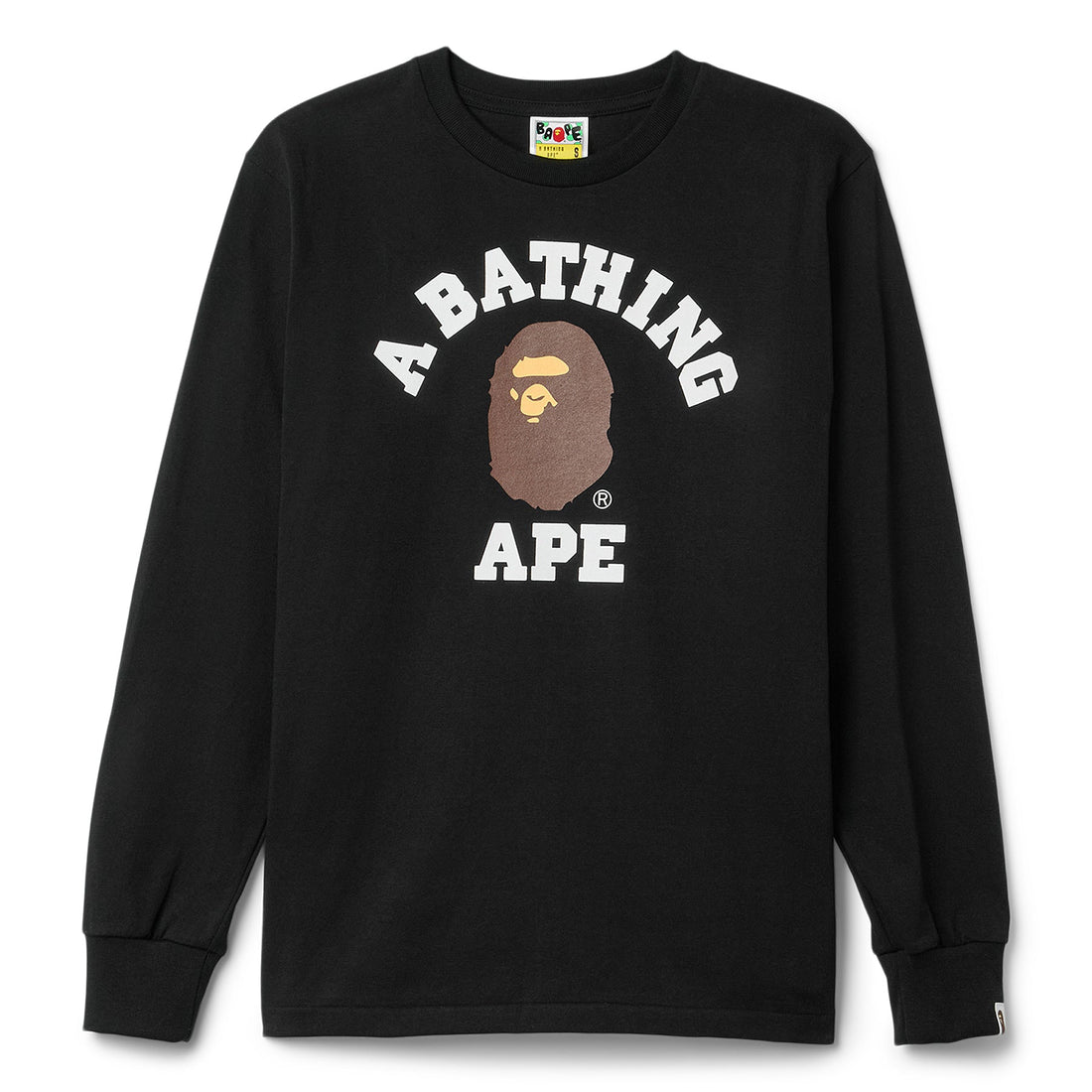 A Bathing Ape College Long Sleeve Tee (Black)