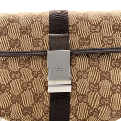 Monogram Waist Pouch Bag Dark Brown