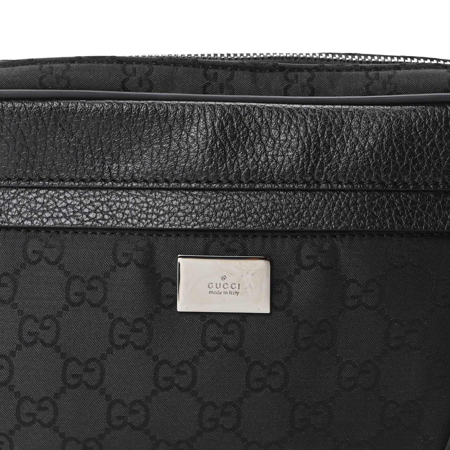 Nylon Monogram Belt Bag Black