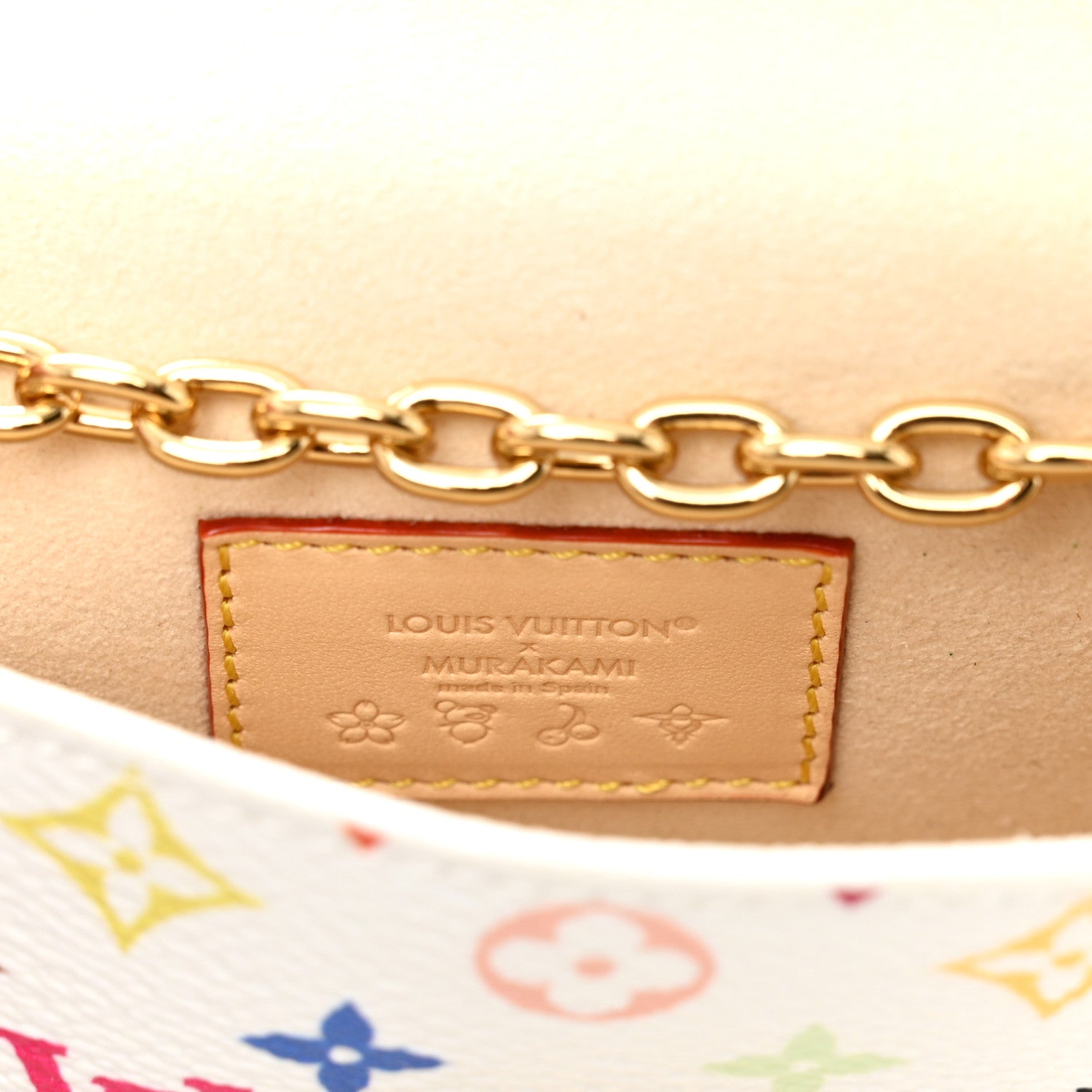 LV X TM Monogram Multicolor Pouch Metis Belt White White