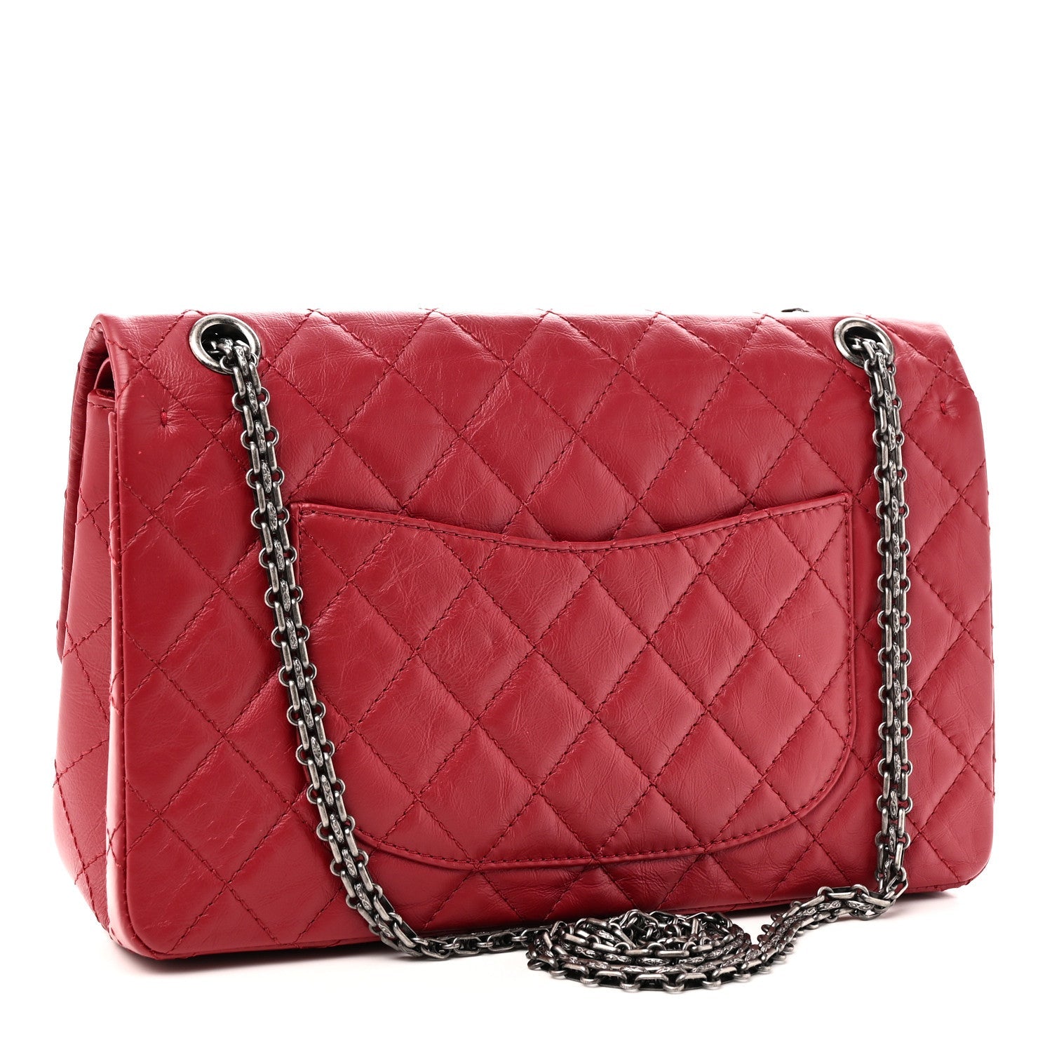 Aged Calfskin Quilted 2.55 Reissue 226 Flap Red
