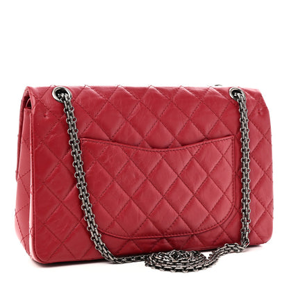 Aged Calfskin Quilted 2.55 Reissue 226 Flap Red