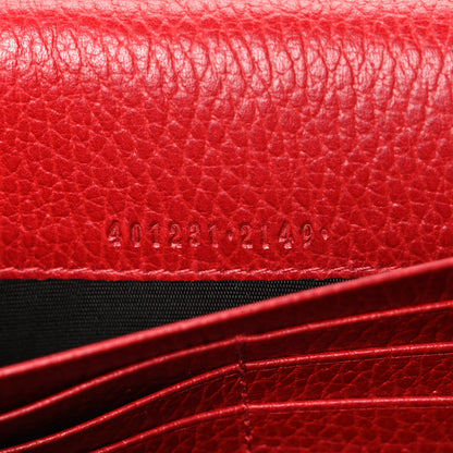 Calfskin Mini Dionysus Chain Wallet Hibiscus Red
