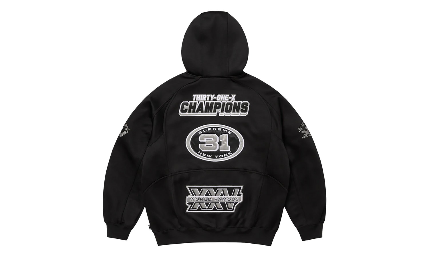Football Zip Up Hooded Sweatshirt "FW25 - Black" SU26736