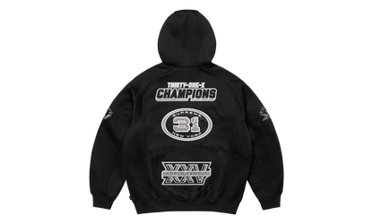 Football Zip Up Hooded Sweatshirt "FW25 - Black" SU26736