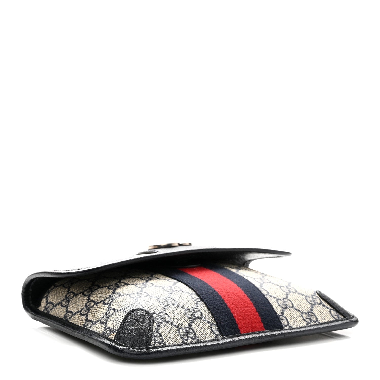 GG Supreme Monogram Web Small Ophidia Belt Bag  90 36 Beige Navy