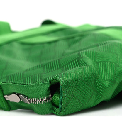 Econyl Jacquard Nylon Woven Pattern Garment Bag Green