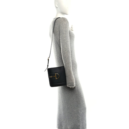 Arabella Calfskin Horsebit 73 Medium Bucket Bag Black