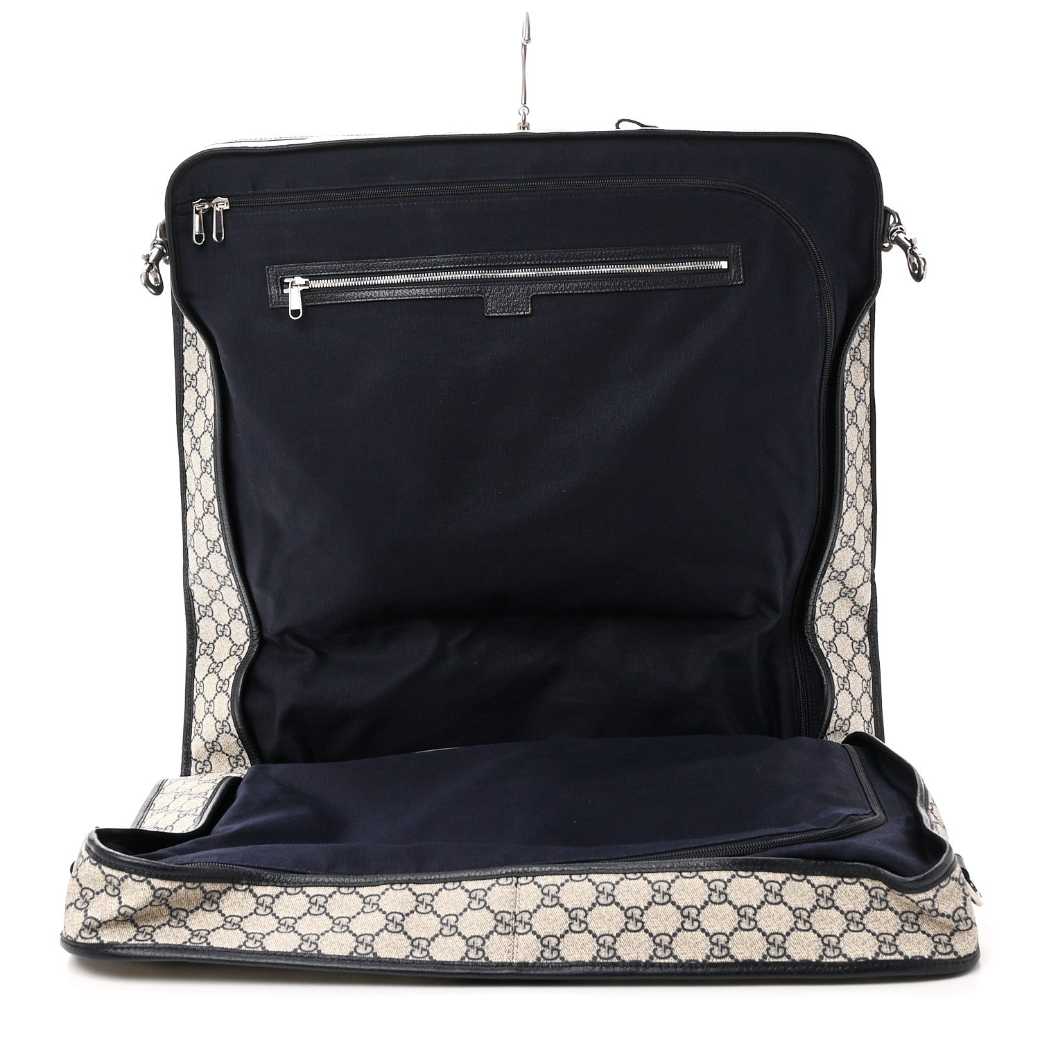 GG Supreme Monogram Web Savoy Garment Bag Beige Blue