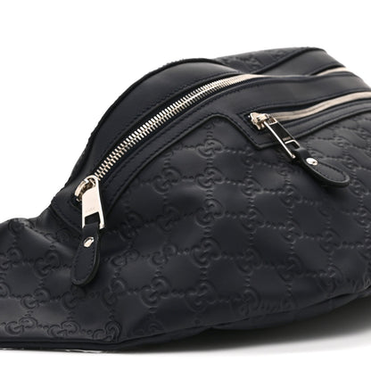 Guccissima Web Belt Bag Navy