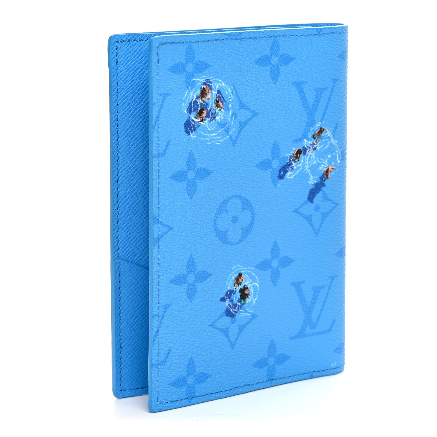 Monogram Sports Passport Cover Pool Blue