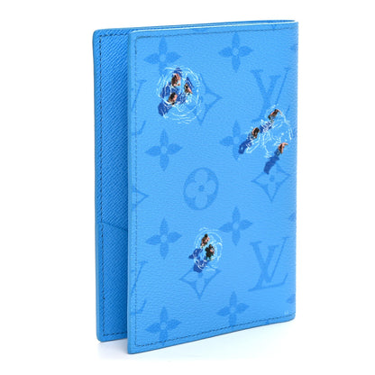 Monogram Sports Passport Cover Pool Blue