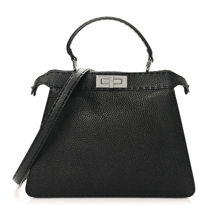 Cuoio Romano Selleria Chamois Medium Peekaboo I SEE U Satchel Black Camel Sunflower