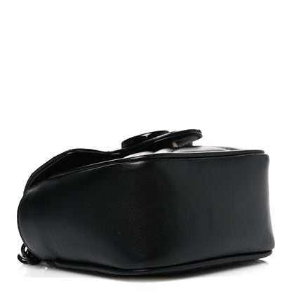 Calfskin Matelasse Monochrome GG Marmont Chain Mini Belt Bag Black