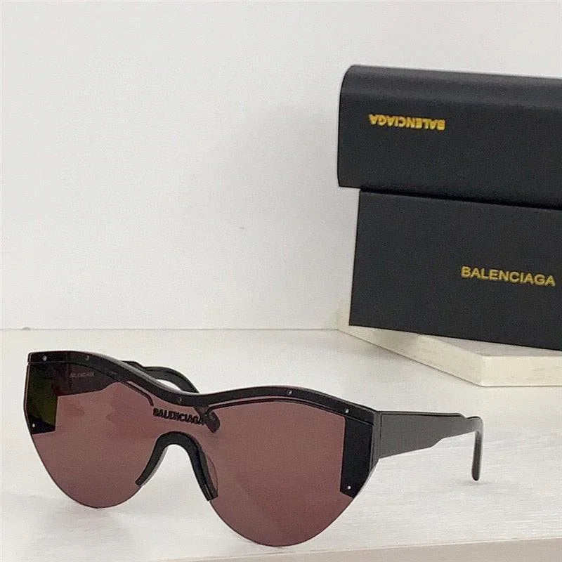 BALENCIAGA SKI 0004 Navy Blue Shield Mask Fashion Sunglasses BB0004SA Unisex 010  🖤