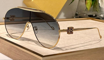 New Season LOEWE Spoiler aviator mask glasses in metal 40111U ✨