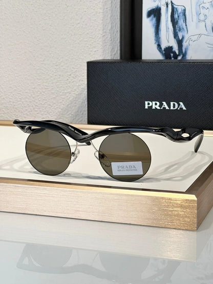 PRADA PR A18S - BLACK-PEACH-GREEN | SUNGLASSES Unisex  🟥