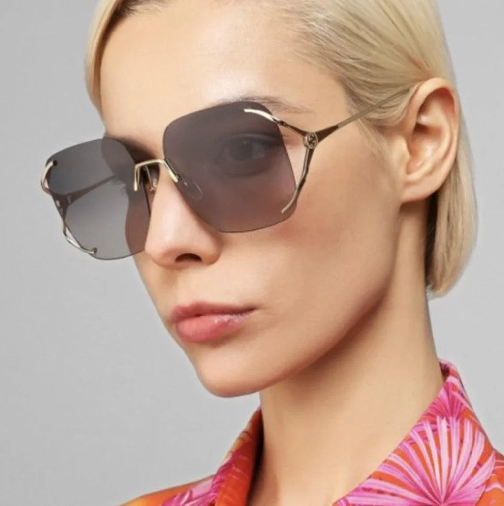 GUCCI 0651S Square 60mm Aviator Sunglasses ✨