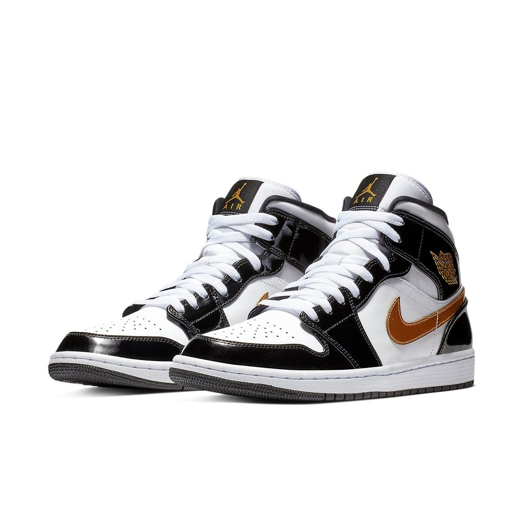 Air Jordan 1 Mid Patent ‘Black Gold’