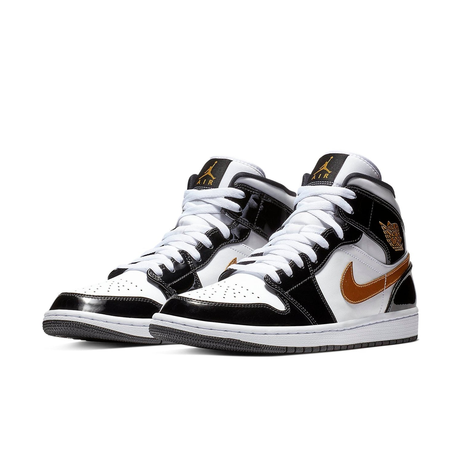 Air Jordan 1 Mid Patent ‘Black Gold’