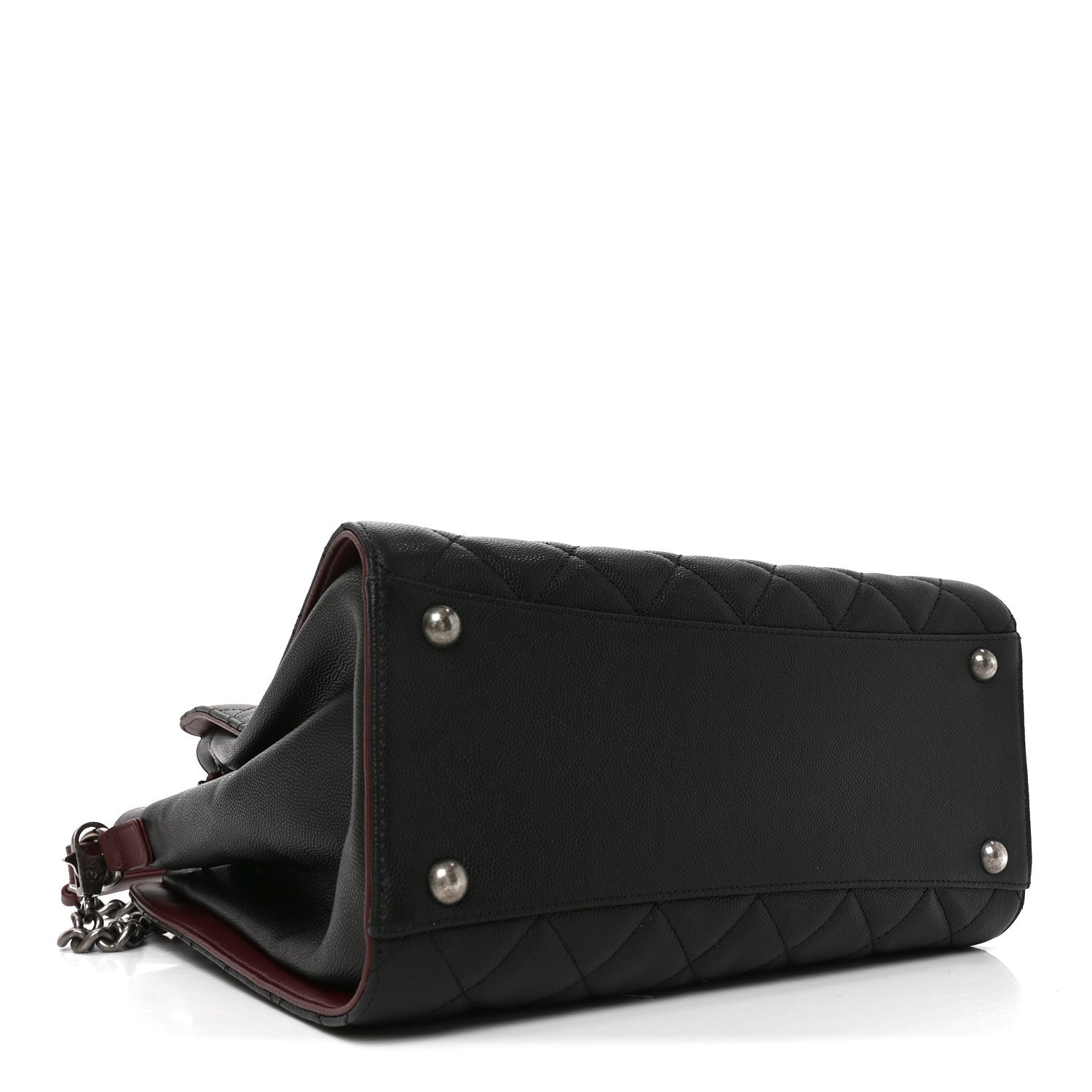 Caviar Quilted Medium CC Bucket Bag Black