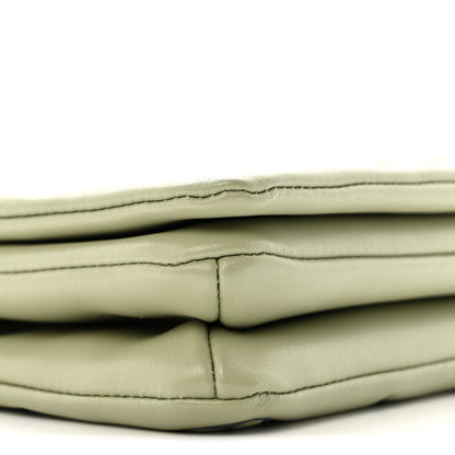 Lambskin Embossed Monogram Pochette Coussin Green