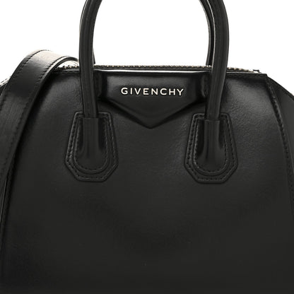 Shiny Lord Calfskin Mini Antigona Black