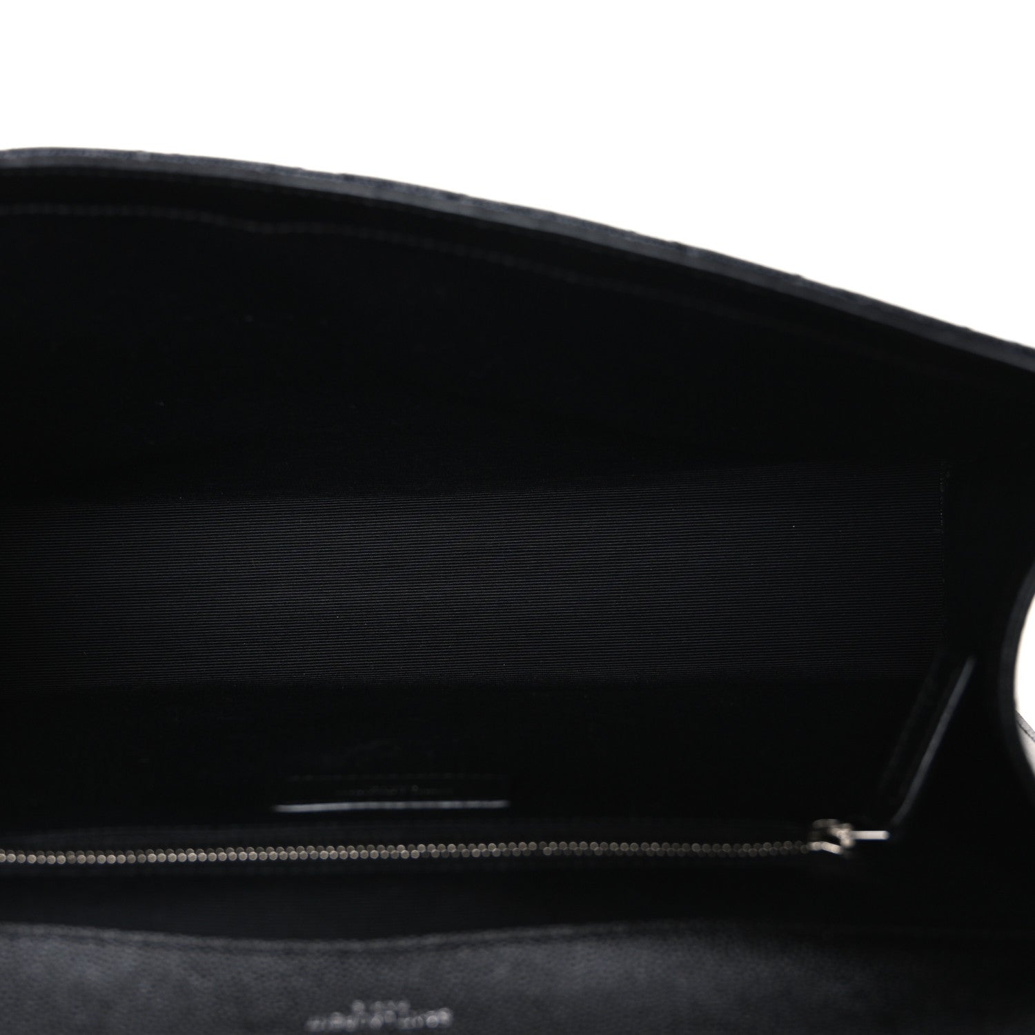 Grain De Poudre Textured Mixed Matelasse Large Triquilt Monogram Satchel Black