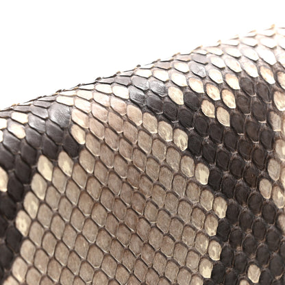 Soft Calfskin Snakeskin My Lockme Chain Bag Pochette Black