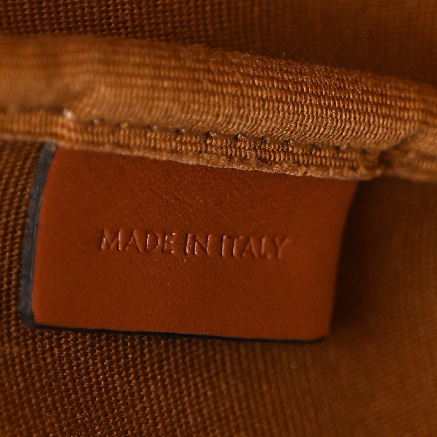 Triomphe Canvas Calfskin Small Bucket Bag Tan