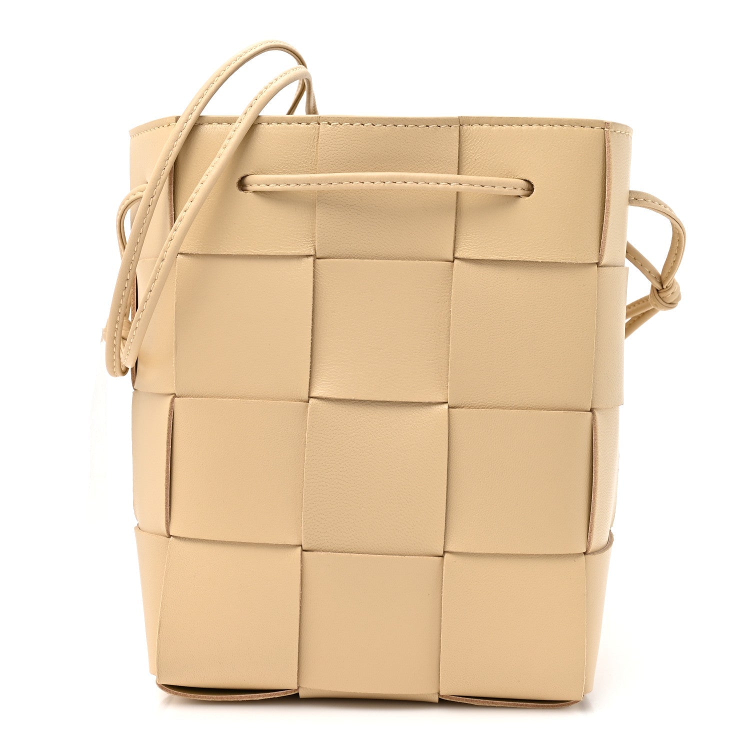 Nappa Maxi Intrecciato Small Cassette Bucket Bag Porridge