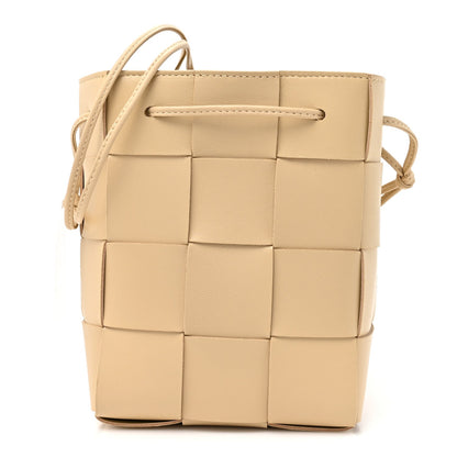 Nappa Maxi Intrecciato Small Cassette Bucket Bag Porridge